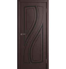 Дверь деревянная межкомнатная шпон Лаура венге ДГ